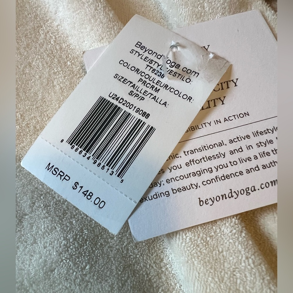 Beyond Yoga Tropez Romper NWT in Cream size Medium - Picture 12 of 12